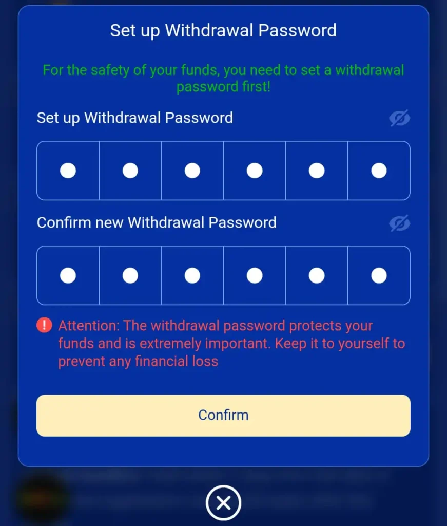 Register and add a password