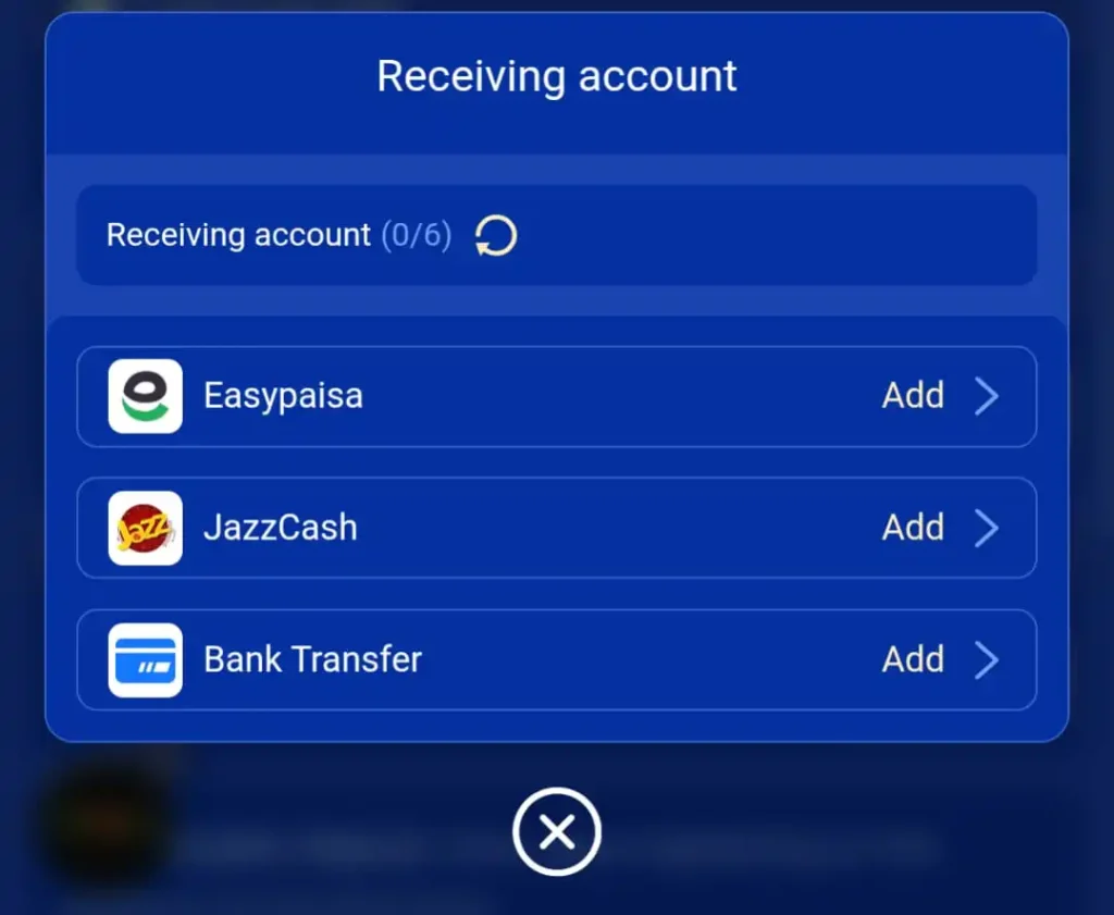 Adding account